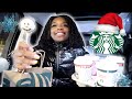 TRYING STARBUCKS Holiday Drinks &amp; Treats *2020* / VLOGMAS DAY 19