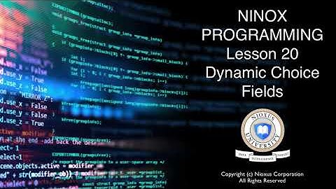 120 Programming Ninox - Dynamic Choice & Dynamic Multiple Choice  Fields