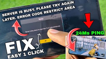 PUBG OPEN PROBLEM ERROR | Server is busy. Please try again later. Error Code Restrict area Fix