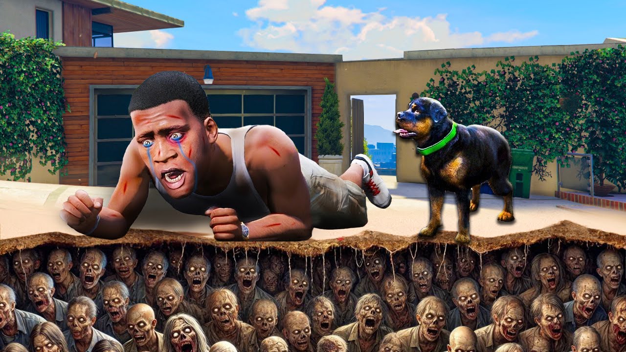 ЖЕРДІҢ АСТЫНАН ЗОМБИЛЕР ШЫҚТЫ ФРАНКЛИН ЗОМБИЛЕРДЕН ҚОРҒАНДЫ (GTA V)