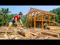 Building a Huge Stilt House From Giant Wood Logs 🪵 Incredible Carpenter Skills