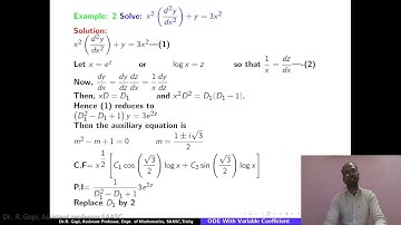 TNPSC Statistical Assistant Previous Year Questions ODE with Variable Coefficient
