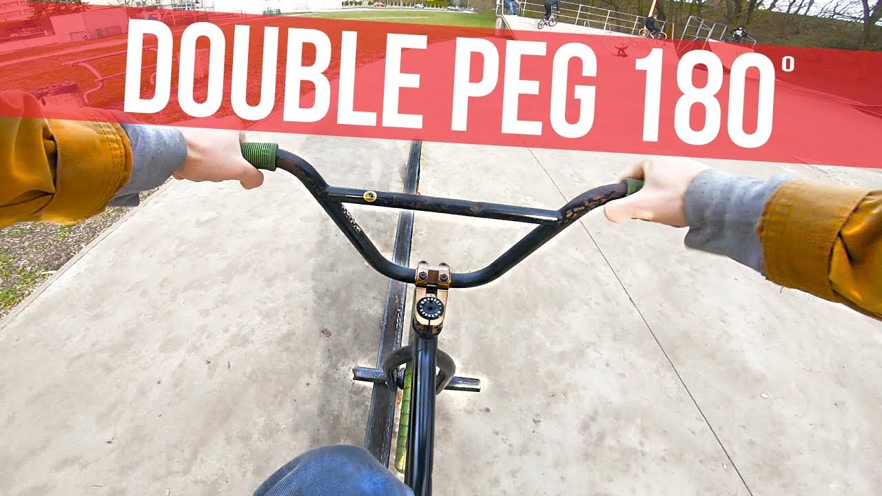 DOUBLE PEG 180 bmx grind tutorial / HOW TO #63
