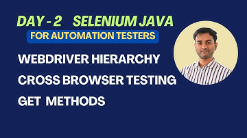 Day 2 - Selenium Java - WebDriver Hierarchy | Cross Browser Testing | Get Methods
