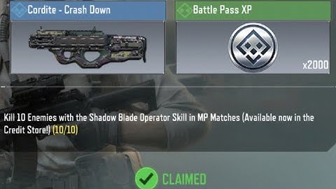 Call Of Duty Mobile Kill 10 Enemies with the Shadow Blade Operator Skill in MP Matches Task Complete
