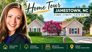 Home Tour in Jamestown NC 🏡 | 4 Bedrooms   Fenced Backyard | Triad NC Real Estate