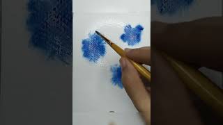 water painting, flower, salt water technique
