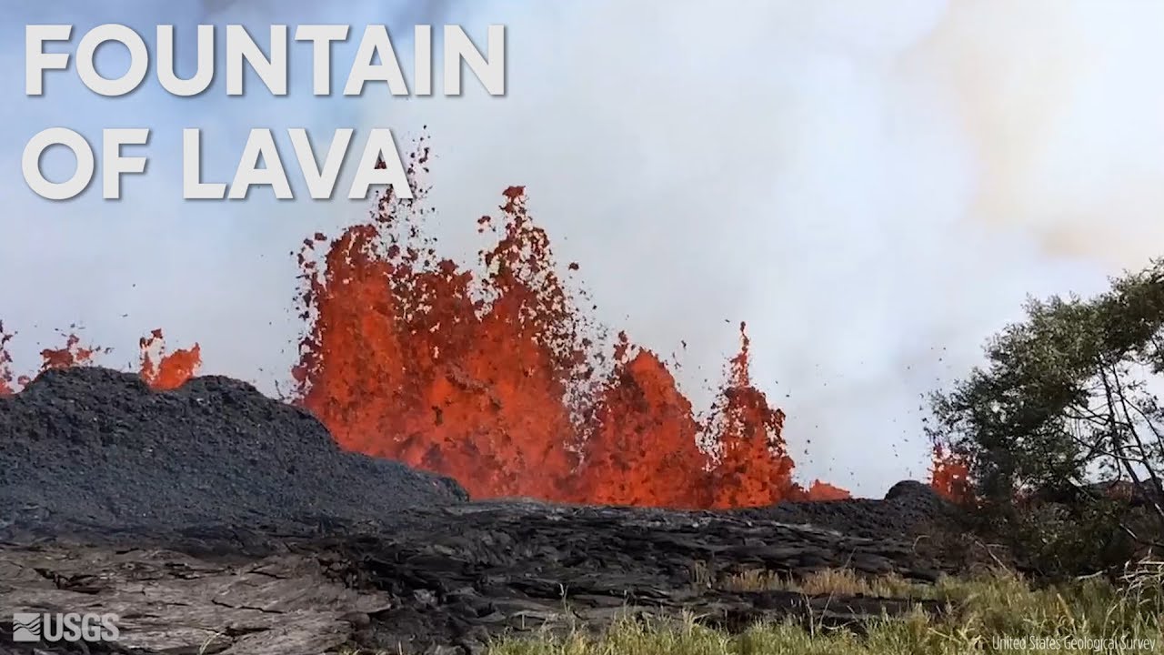 newspaper mockup Fountain of lava: See the latest video from Hawaii volcano Kilauea