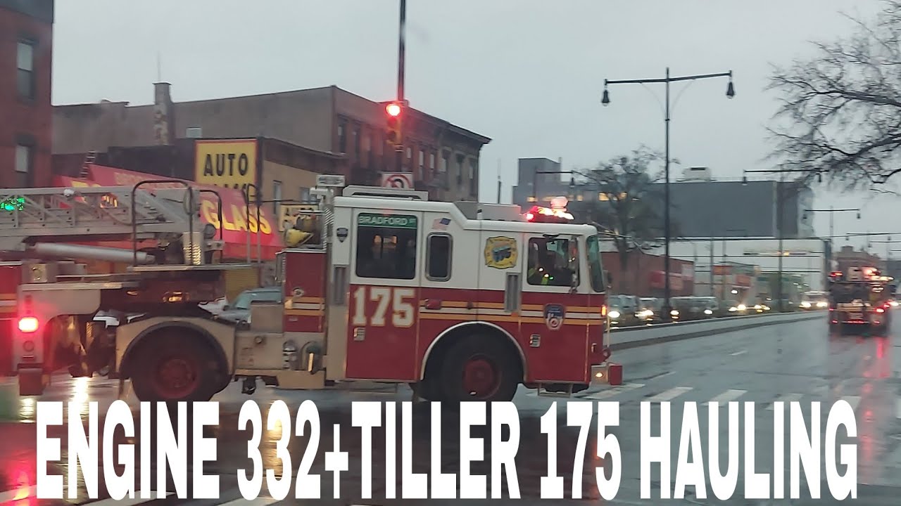 ⭐FDNY Engine 332+Tiller 175 Respond to a Car accident⭐ - YouTube