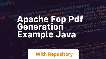 apache fop pdf generation example java
