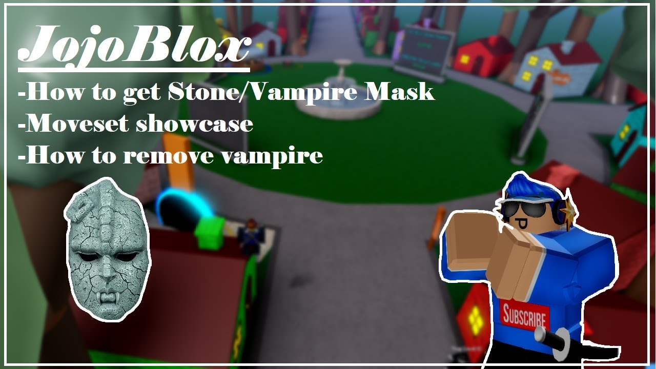 Jojoblox How To Get Stone Mask Vampire Showcase And How To Remove - vampire mask jojo roblox