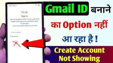 Gmail Id Create Account Option Nahi Aa Raha Hai  | Google Create Account Option Not Showing Problem