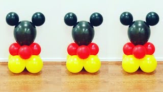 DIY -Easy Mickey mouse balloon centrepiece for birthday parties\/Mickey theme table decoration ideas
