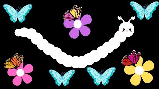 Baby Bear | Flower Maze and Caterpillar | Calming Visuals  | Visual Tracking and Calming Music