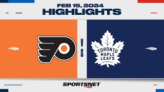 NHL Highlights | Flyers vs. Maple Leafs - February 15, 2024