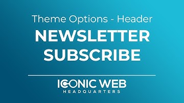 Theme Options - Header - Newsletter Subscribe