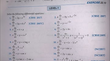 RD SHARMA EX 21.10  Q1  TO Q10 SOLUTIONS OF DIFFERENTIAL EQUATIONS CHAPTER 21 FOR CLASS 12(PART1)