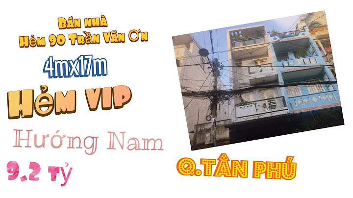 Bán nhà hẻm trần văn ơn tân phú