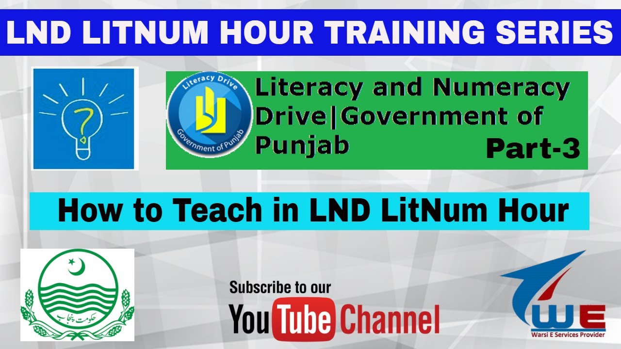 How to teach in LND LitNum Hour - Part 3 - YouTube