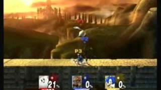Super Smash Bros. Brawl: 2 in 1 kill with Ganondorf AMAZING