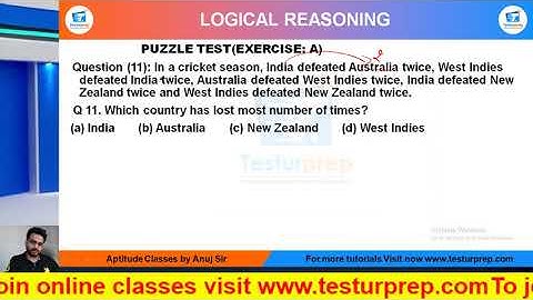 Puzzle(table form) practice Q11