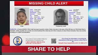 Missing Child Alert issued for 7-year-old Palmetto girl not seen in nearly a month