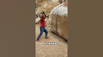 Why Workers Cut Big Rocks With Hand Tools