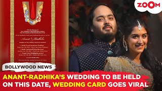 Anant and Radhika’s Mumbai Wedding date DECLARED, Invitation card goes viral