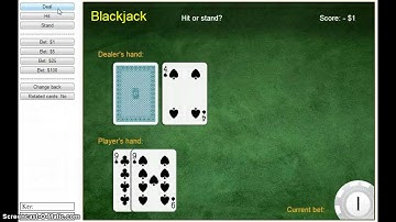 Blackjack game screencast