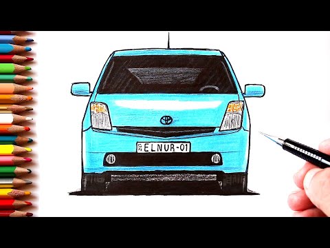 Toyota Prius arabası nasıl çizilir