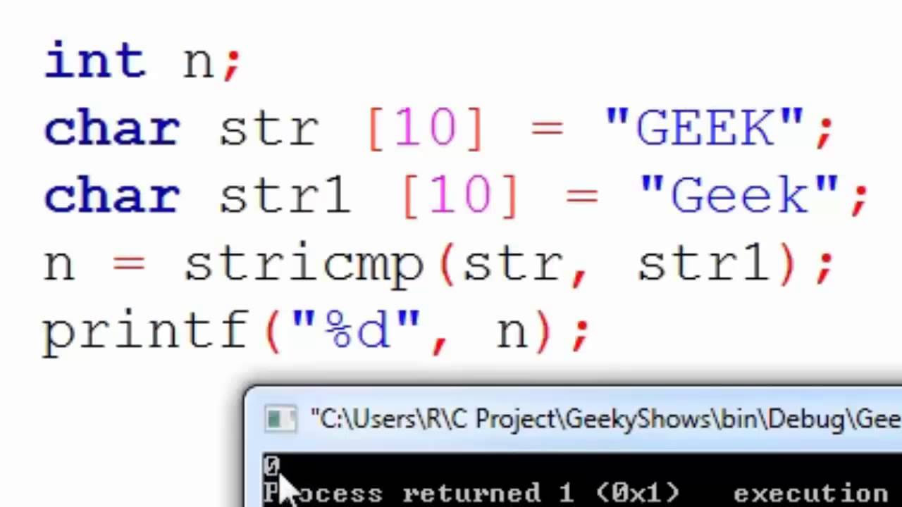 strncmp  2022  95. stricmp, strncmp, strcmpi function in C Programming (Hindi)