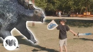 Giant Life Size Dinosaur Showdown | Jurassic Tv | Dinosaurs and Toys | T Rex Family Fun