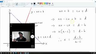 How to find the intersection point of two lines of the form y=ax+b and y=cx+d