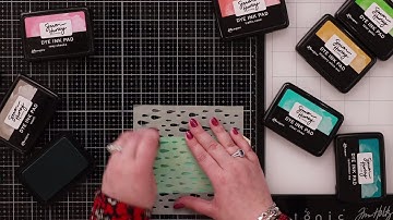 MUST TRY Layered Rain Art steps with Simon Hurley Dye Ink Pads - Inktoberfest Day 26