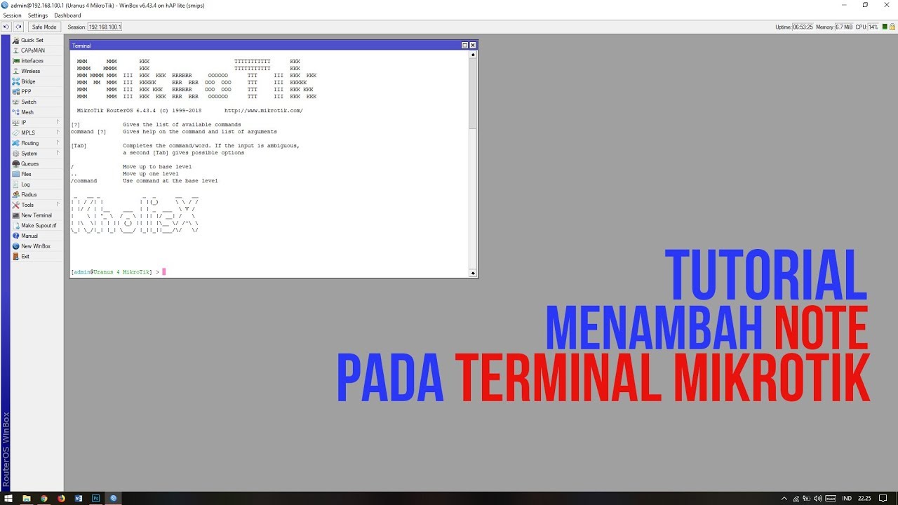 Menambahkan Note Pada Terminal Mikrotik Youtube