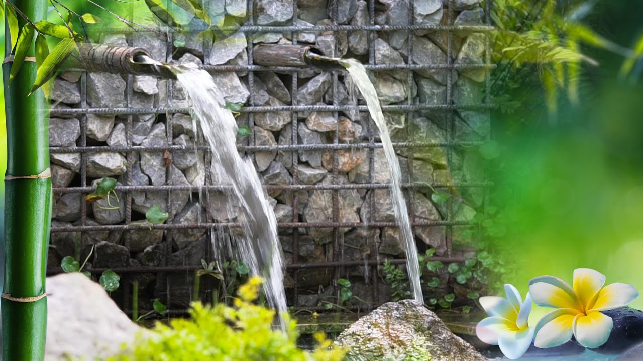 Bamboo water fountain Healing music Relaxing music Meditation music Sleep music Stress relief