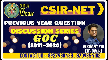 CSIR-NET PYQ DISCUSSION |  GOC | BY VIKRANT SIR