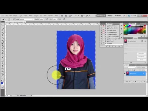  cara mengganti  warna background pas foto di photoshop