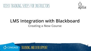 Aplia: Creating a New Course in Blackboard
