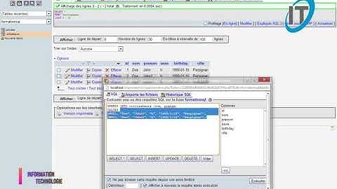 Apprendre MySQL 7   Insérer des données, INSERT INTO