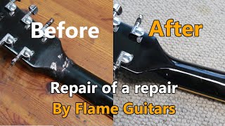 Gibson Les Paulmaking good an ugly neck break repair