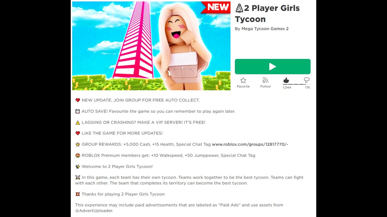 Girls Tycoon - Roblox