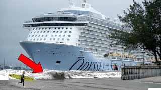 Massive CRUISE SHIP creates Mini TSUNAMI Wave