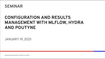 Configuration and Results Management With Mlflow, Hydra and Poutyne
