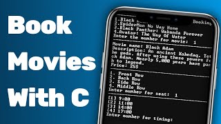 Movie Booking App Using C In 6 Mins | Source Code