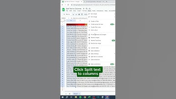 Splitting Text to Columns in GSheets‼️ #googlesheets #googlesheetstutorial #googlesheetstips