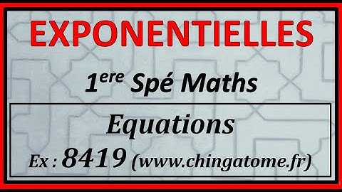 Fonction exponentielle - Résolution d