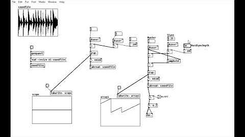 PureData "glitch sampler" (breakbeats).