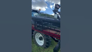 Treepacker christmas tree packaging machine mounted on standard agricultural traktor