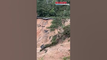 Hiện trường điểm sạt lở nghiêm trọng trên đèo Mimosa